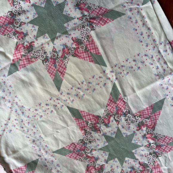 Vintage 70s Lone Star Quilt Print Pillowcases - Picture 3 of 3